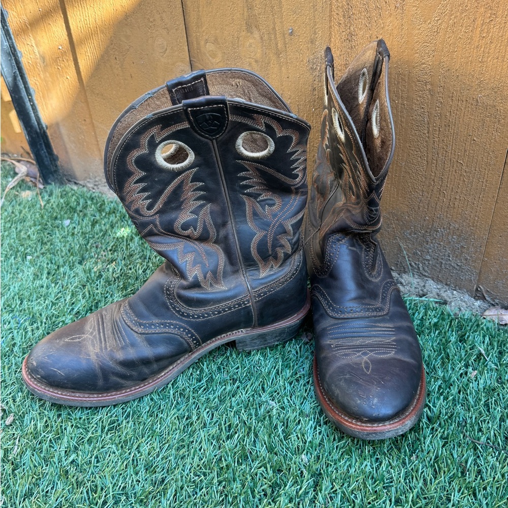 Ariat Brown Leather Western Boots , Men’s 8.5ee